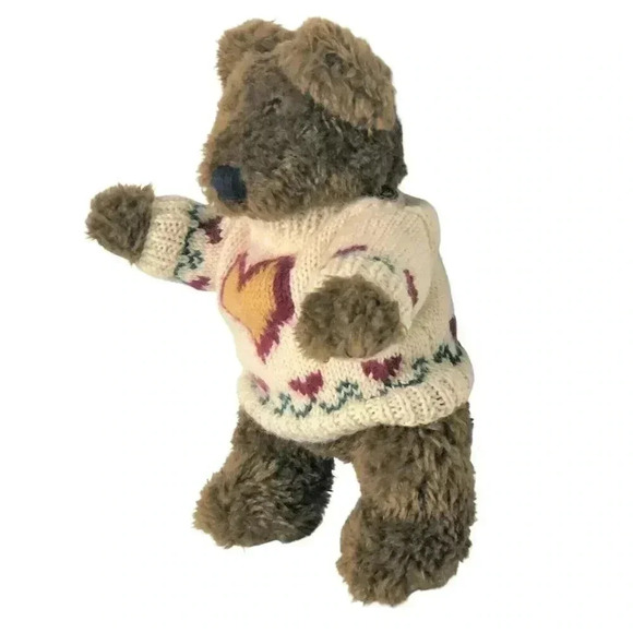Vtg Boyds Bear Archive Series 1364 13" 90's Bearwear sweater & studded collar - Picture 3 of 7